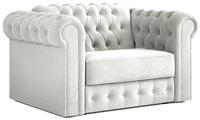Jay-Be Chesterfield Fabric Cuddle Chair Sofa Bed -Light Grey