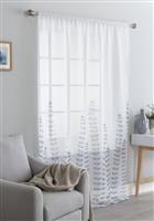 Argos Home Floral Pencil Pleat Voile Curtains Panel - White