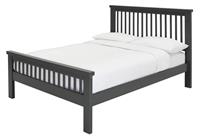 Argos Home Aubrey Kingsize Wooden Bed Frame - Charcoal