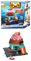 Hot Wheels City Downtown Ice Cream Swirl Vehicle Playset