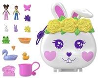 Polly Pocket Flower Garden Bunny Compact Micro Doll Playset