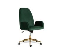 Habitat Clarice Velvet Office Chair - Green