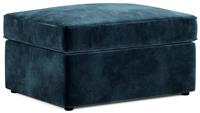 Jay-Be Velvet Footstool Chair Bed - Ink Blue