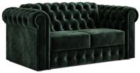 Jay-Be Chesterfield Velvet 2 Seater Sofa Bed - Dark Green