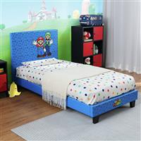 X Rocker Nintendo Luigi Single Bed Frame - Blue