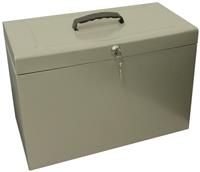 Cathedral Foolscap Metal File Box - Grey
