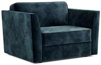 Jay-Be Elegance Velvet Cuddle Chair Sofa Bed - Ink Blue