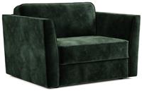 Jay-Be Elegance Velvet Cuddle Chair Sofa Bed - Dark Green
