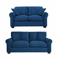 Argos Home Taylor Fabric 2 Seater & 3 Seater Sofa - Blue