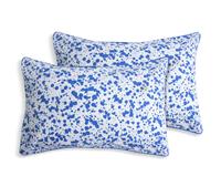 Habitat 60 Jackson Cotton Standard Pillowcase Pair - Blue