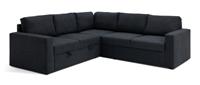 Argos Home Miller Fabric Corner Sofa Bed - Charcoal