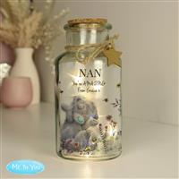 Personalise Message Floral LED Glass Jar Decoration