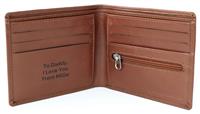 Personalised Message Tan Leather Wallet
