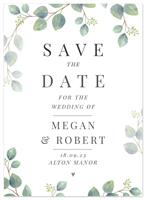 Personalised Message Botanical Wedding Save The Dates Cards