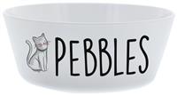 Personalised Message Plastic Scribble Cat Bowl