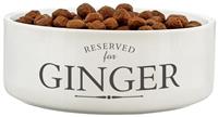 Personalised Message Medium Dog Bowl - White