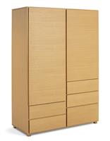 Habitat 60 Hana 2 Door 5 Drawer Wardrobe - Oak