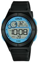 Lorus Boys Black Blue Digital Watch