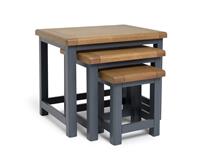 Argos Home Kent Nest of 3 Tables - Grey & Oak