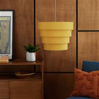 Habitat Yellow Easy Fit Stacked 4 Tier Lampshade - 45cm