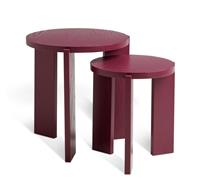 Habitat Xylo Solid Wood Nest of 2 Tables - Cherry Red