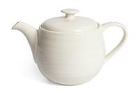 Habitat Ripple Stoneware Tea Pot - Cream