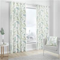 Fusion Fernworthy Fully Lined Eyelet Curtains - Green