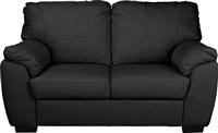 Argos Home Milano Leather 2 Seater Sofa - Black