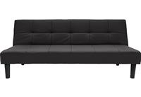 Habitat Patsy Faux Leather 2 Seater Clic Clac Sofa Bed-Black