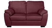 Argos Home Milano Leather 2 Seater Sofa - Burgundy