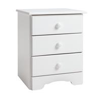 Argos Home Nordic 3 Drawer Bedside Table - White