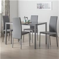 Argos Home 4 Lido Metal Dining Chairs - Grey