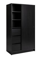 Argos Home Malibu 1 Door Sliding Wardrobe - Black