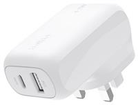 Belkin 42W USB-C and USB-A Dual Port Charger - White