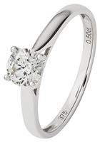 Revere 9ct White Gold 0.50ct Diamond Engagement Ring - K