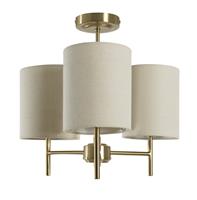 Argos Home Candelabra Metal 3 Light Ceiling Light - Brass