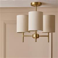 Argos Home Candelabra Metal 3 Light Ceiling Light - Brass