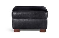 Argos Home Salisbury Leather Storage Footstool - Black