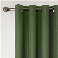 Home Essentials Plain Blackout Eyelet Curtain - Green