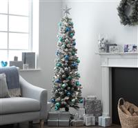 Argos Home 6ft Snow Tipped Pencil Christmas Tree