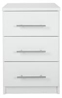Argos Home Normandy 3 Drawer Bedside Table - White