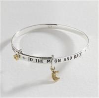 Revere Sterling Silver Moon Baby Bangle