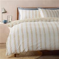 Argos Home Leaf Stripe Yellow Bedding Set - Single