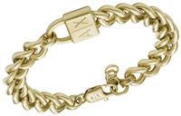 Armani Exchange Gold Tone Stainless Steel Chain Bracelet