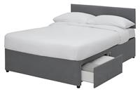 Argos Home Devon Small Double 2 Drawer Divan - Grey