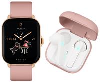 Radley Pink Strap Smart Watch and Wireless Earbud Set