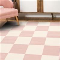Homemaker Maestro Checkerboard Pink Cut Pile Rug - 150x80cm