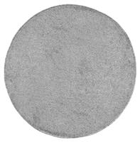 Relay Plain Round Grey Short Pile Rug - 133cm