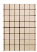 Homemaker Maestro Check Natural Cut Pile Rug - 230x160cm