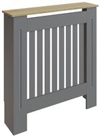 GFW Longslow Small Radiator Cover - Grey & Oak